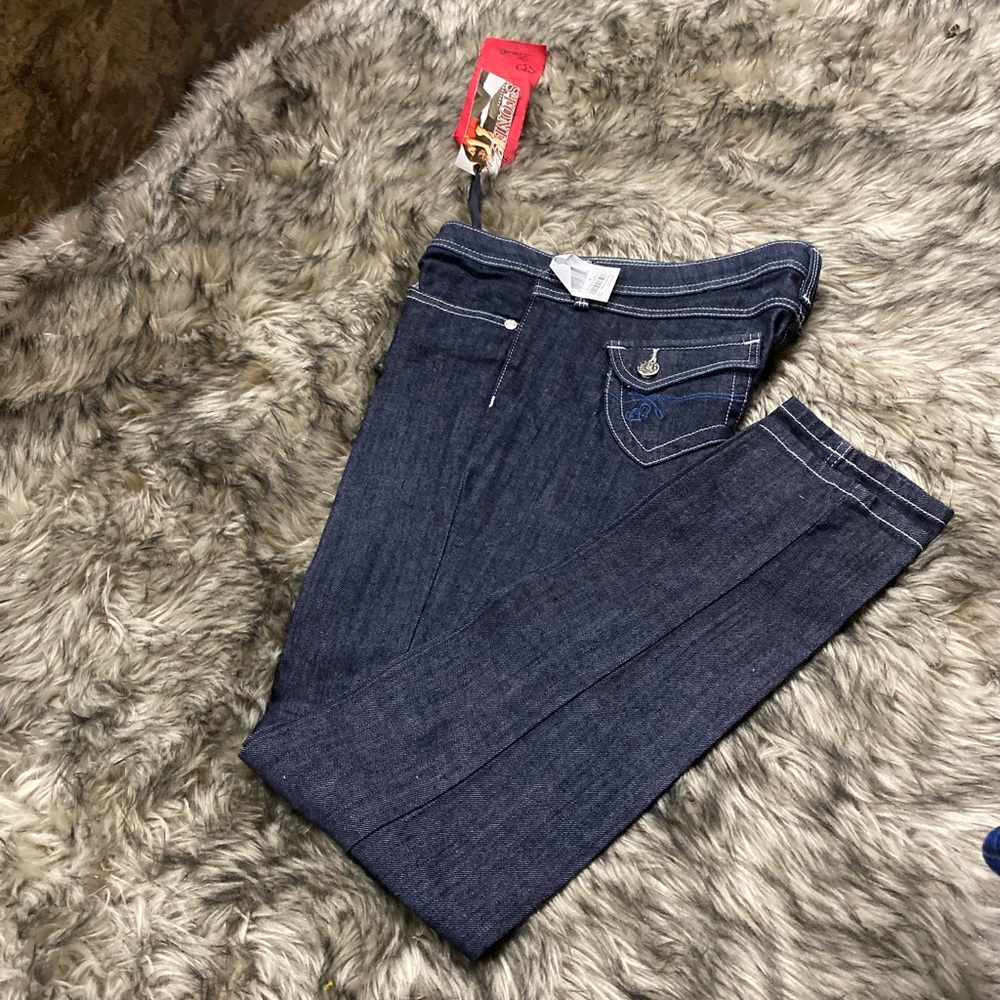 Women blue jeans